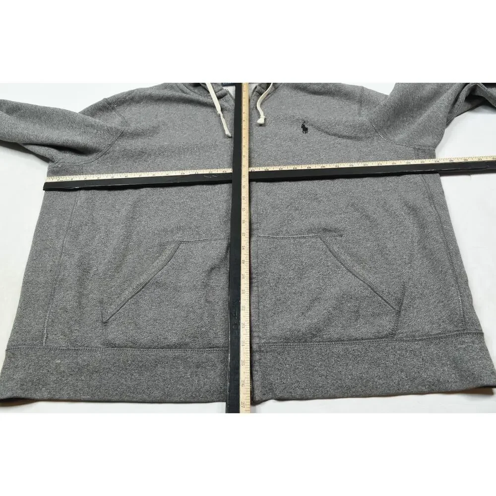 Polo Ralph Lauren Hoodie Mens 2XL Gray Heather Long Sleeve Full-Zip